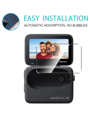 Paquete de 2 Protectores de Pantalla y Lente Natbok para Insta360 GO 3S