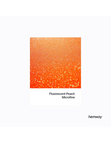 Brillo Hemway 130g Durazno Fluorescente Microfino para Manualidades