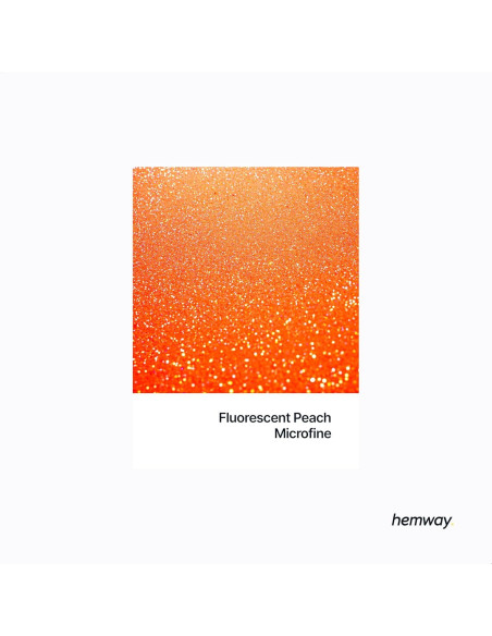 Brillo Hemway 130g Durazno Fluorescente Microfino para Manualidades