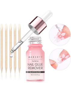 Removedor de Pegamento para Uñas Makartt 10 ml - Libre de Acetona 2