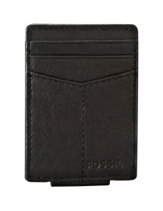 Cartera Minimalista de Cuero Fossil para Hombre Negra 2