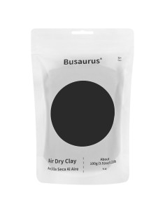 Arcilla Mágica Busaurus 100g Secado al Aire Negro No Tóxica