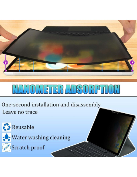Protector de Pantalla de Privacidad Ceydebne para Surface Pro 4/5/6/7
