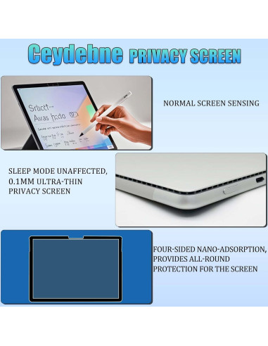 Protector de Pantalla de Privacidad Ceydebne para Surface Pro 4/5/6/7