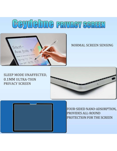 Protector de Pantalla de Privacidad Ceydebne para Surface Pro 4/5/6/7