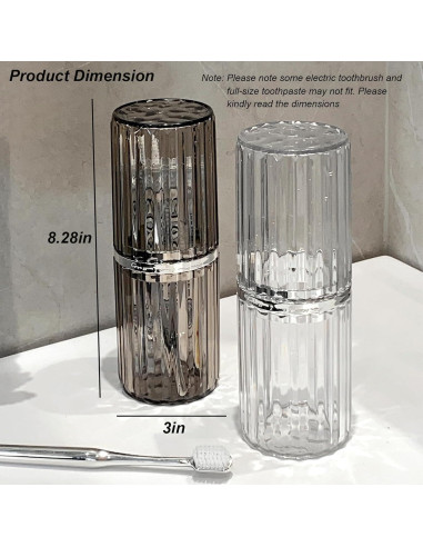 Estuches Transparentes para Cepillo y Pasta de Dientes FQDGTFA