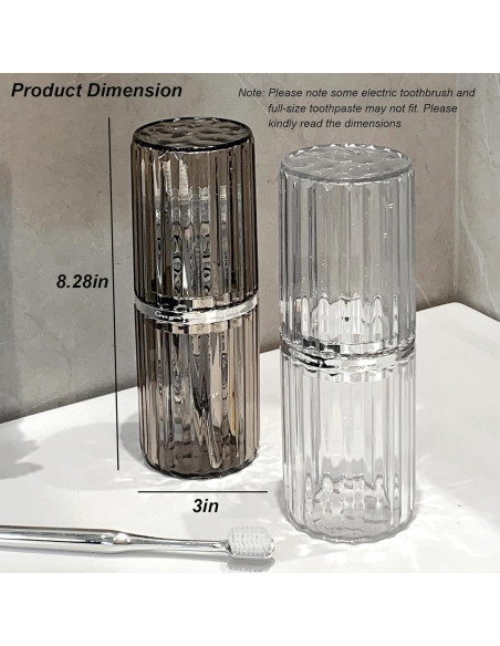 Estuches Transparentes para Cepillo y Pasta de Dientes FQDGTFA