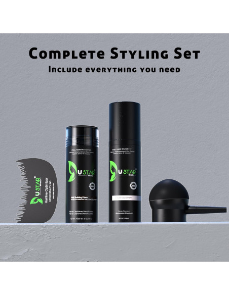 Set de Fibras para el Cabello Ustar 4 en 1 27.5g Rubio Claro