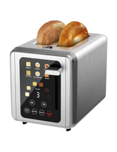 Tostadora WUNLY de 2 Rebanadas Acero Inoxidable Pantalla Táctil