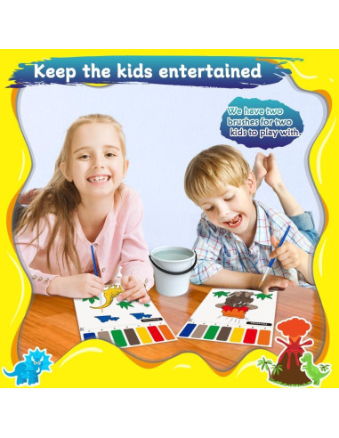 Set de Pintura Acuarela Toyopeny para Niños - Dinosaurios