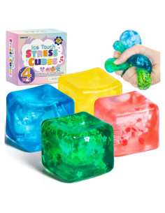 Paquete de 4 Juguetes Antiestrés Cubos Fidget VISCOO