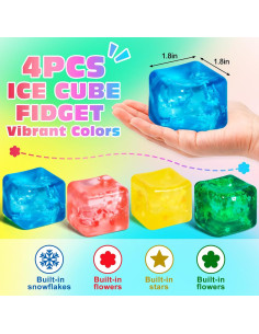 Paquete de 4 Juguetes Antiestrés Cubos Fidget VISCOO 2