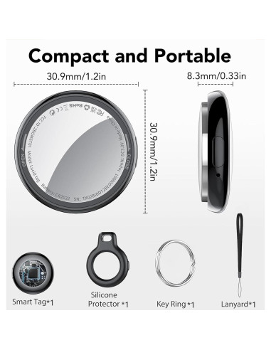 Etiqueta de Seguimiento Tukio Lucid GPS para iOS - 1 Pack