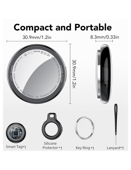 Etiqueta de Seguimiento Tukio Lucid GPS para iOS - 1 Pack