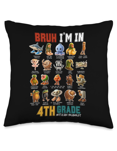 Almohada Divertida Bruh Estoy en 4to Grado 40x40 cm