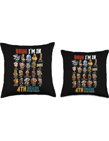 Almohada Divertida Bruh Estoy en 4to Grado 40x40 cm