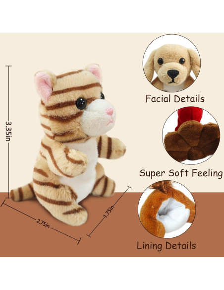 Juego de 12 Marionetas de Dedo JUSTQUNSEEN Animales de Granja