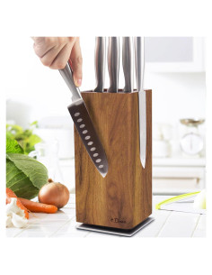 Bloque Magnético para Cuchillos Dmore 360 Madera Acacia