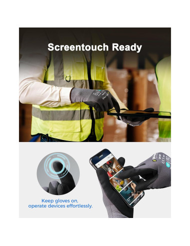 Guantes de Trabajo DULFINE Nitrilo Microespuma Azul 12 Pares