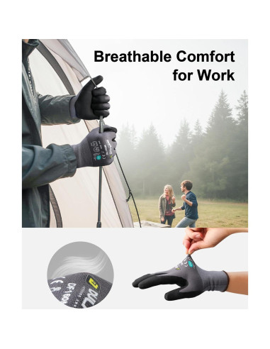 Guantes de Trabajo DULFINE Nitrilo Microespuma Azul 12 Pares