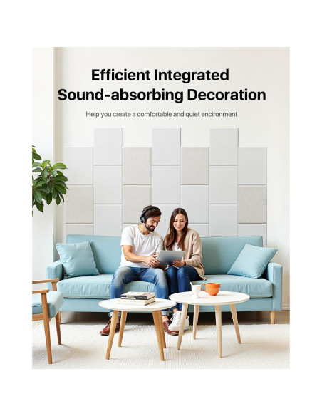 Paneles Acústicos Aislantes Soundsbay 12 Piezas 30.5x40.6cm Beige