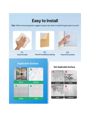 Paneles Acústicos Aislantes Soundsbay 12 Piezas 30.5x40.6cm Beige