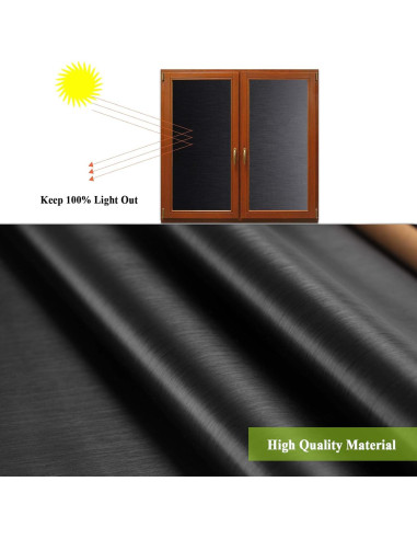 Película para Ventana Mikomer 89x200 cm Negra Opaca Anti UV