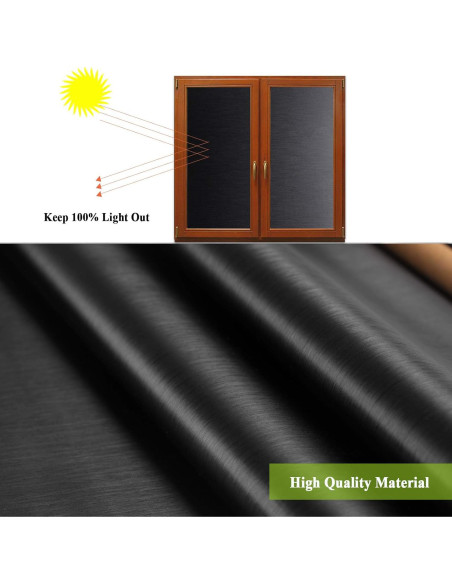 Película para Ventana Mikomer 89x200 cm Negra Opaca Anti UV