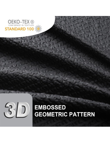 Cortina de Ducha de Tela OVZME Negra 91x183 cm Resistente al Agua