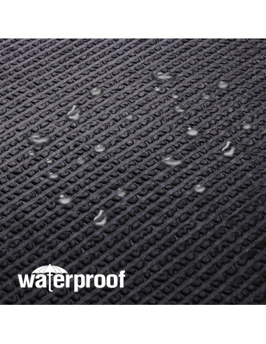 Cortina de Ducha de Tela OVZME Negra 91x183 cm Resistente al Agua