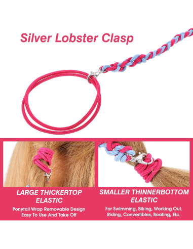 4 Bandas Trenzadas Espirales HJZHII 64cm Multicolor para Cabello