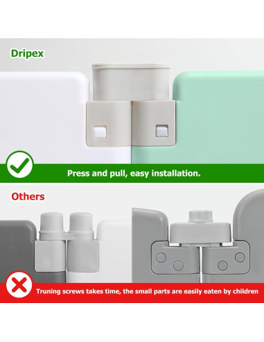 Parque Infantil Plegable Dripex 10 Paneles Gris Blanco