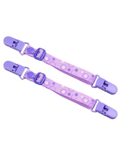 Clip Sostenedor de Babero Ajustable Booge - 2 Pcs Púrpura