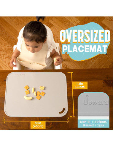 Set de 2 Manteles de Silicona UpwardBaby Antideslizantes
