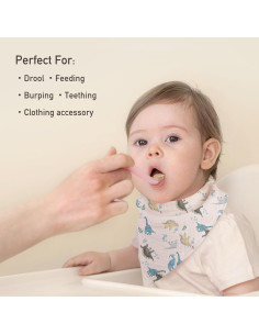 Baberos de Muselina Civarua Kids 8 Paquete Algodón Suave 2