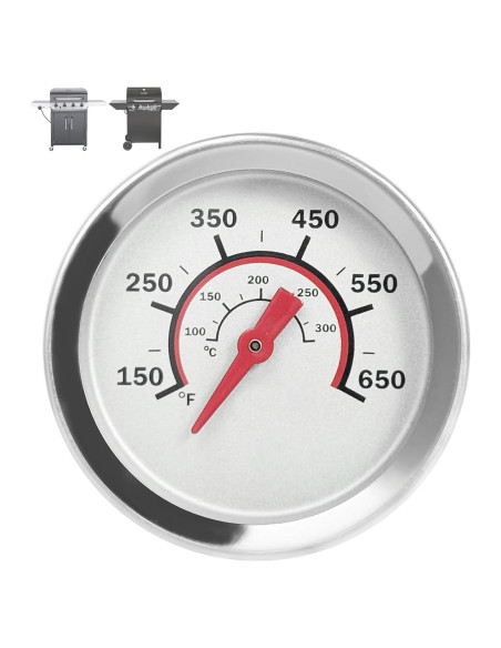 Medidor de Temperatura de Tapa PETKAO 1.8" para Parrilla Charbroil
