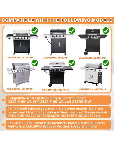 Medidor de Temperatura de Tapa PETKAO 1.8" para Parrilla Charbroil