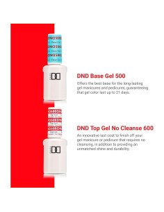 Conjunto Esmalte en Gel UV/LED DND Base y Top Coat 15ml 2
