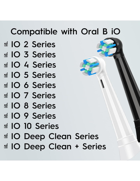 6 Cabezas de Repuesto Oral B IO Compatibles - Negro