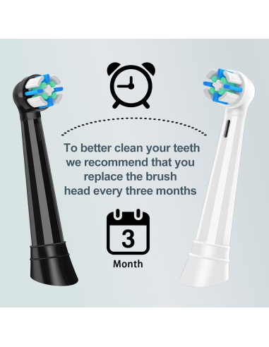 6 Cabezas de Repuesto Oral B IO Compatibles - Negro