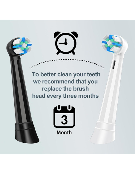 6 Cabezas de Repuesto Oral B IO Compatibles - Negro