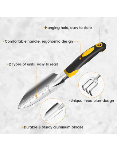 Set de Herramientas de Jardín iPower 3 Piezas Aluminio Resistente