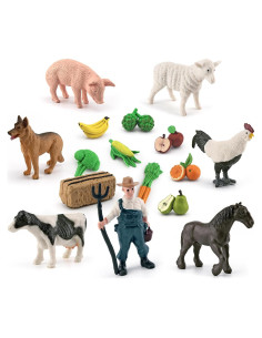 Conjunto de Animales de Granja 16PCS LC JoyCre para Niños