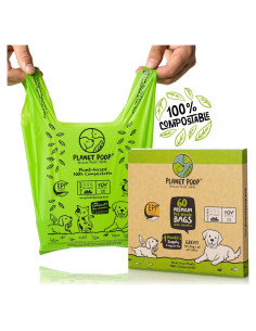 Bolsas Compostables para Mascotas Planet Poop - 60 Unidades