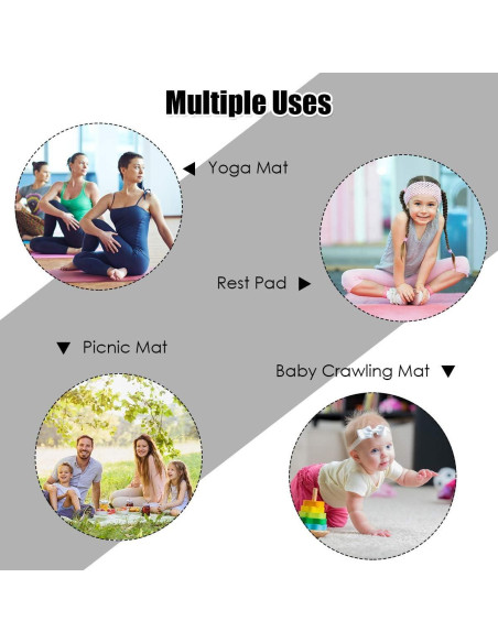 Esterilla de Yoga Goplus 2.13m x 1.52m Antideslizante 8mm
