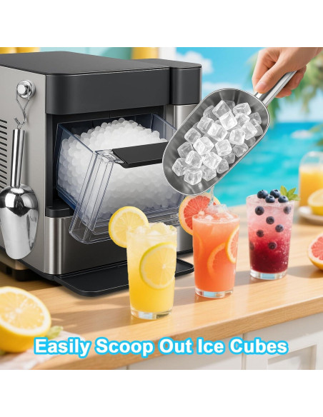 Cuchara de Hielo Inoxidable Mity Rain con Gancho Magnético - Grande