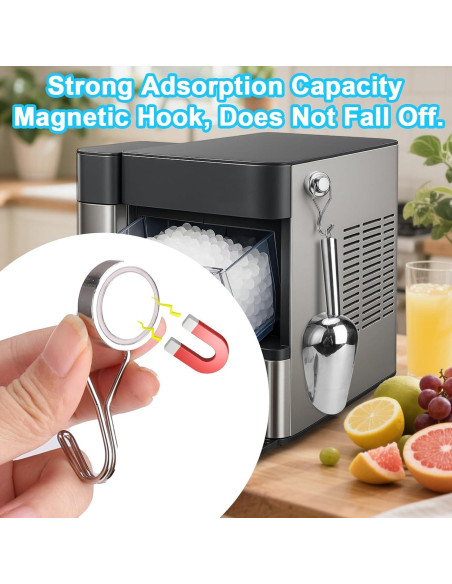 Cuchara de Hielo Inoxidable Mity Rain con Gancho Magnético - Grande