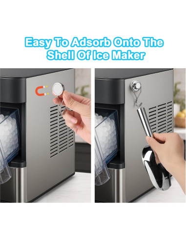 Cuchara de Hielo Inoxidable Mity Rain con Gancho Magnético - Grande