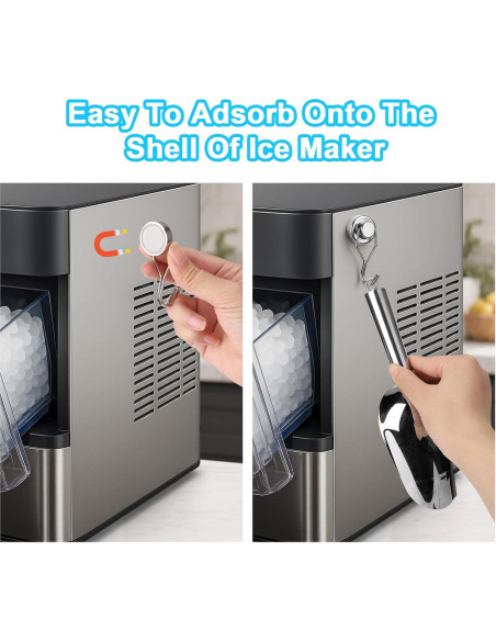 Cuchara de Hielo Inoxidable Mity Rain con Gancho Magnético - Grande