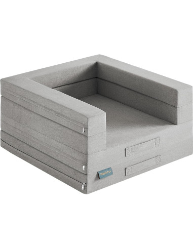 Cama de viaje para niños WeeGuruu 3 en 1, ceniza, 152x71 cm